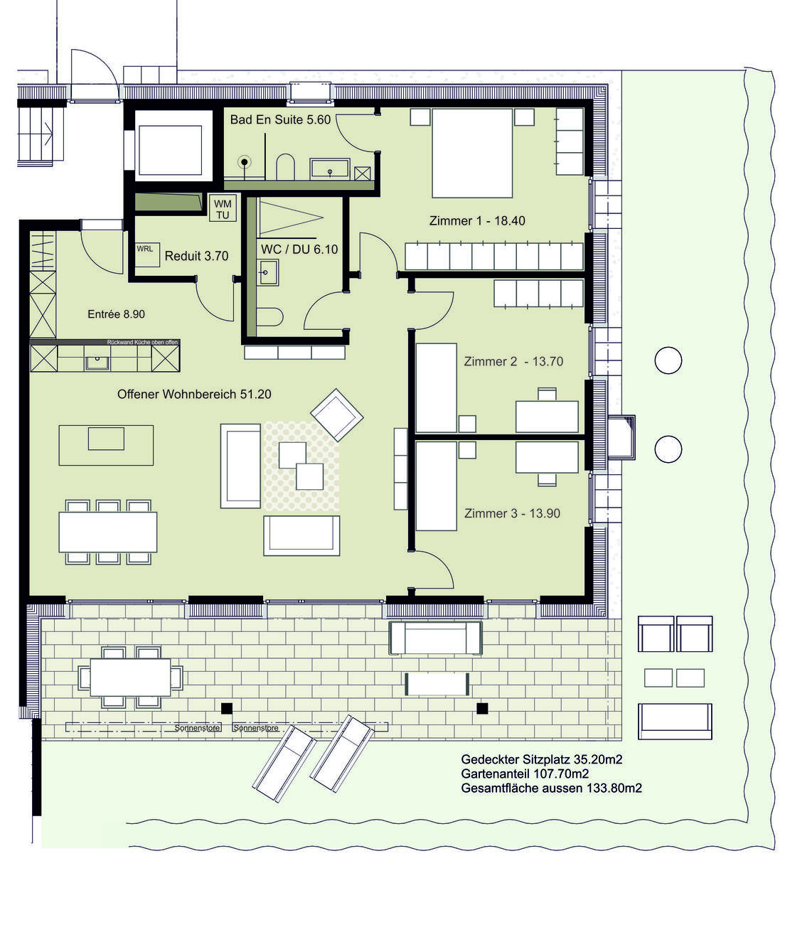 Grundriss Wohnung B1