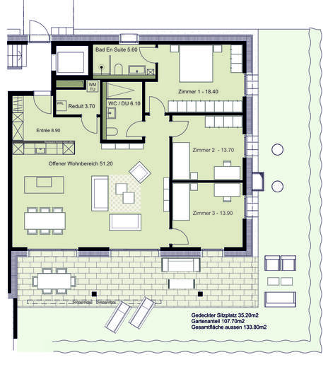 Grundriss Wohnung B1