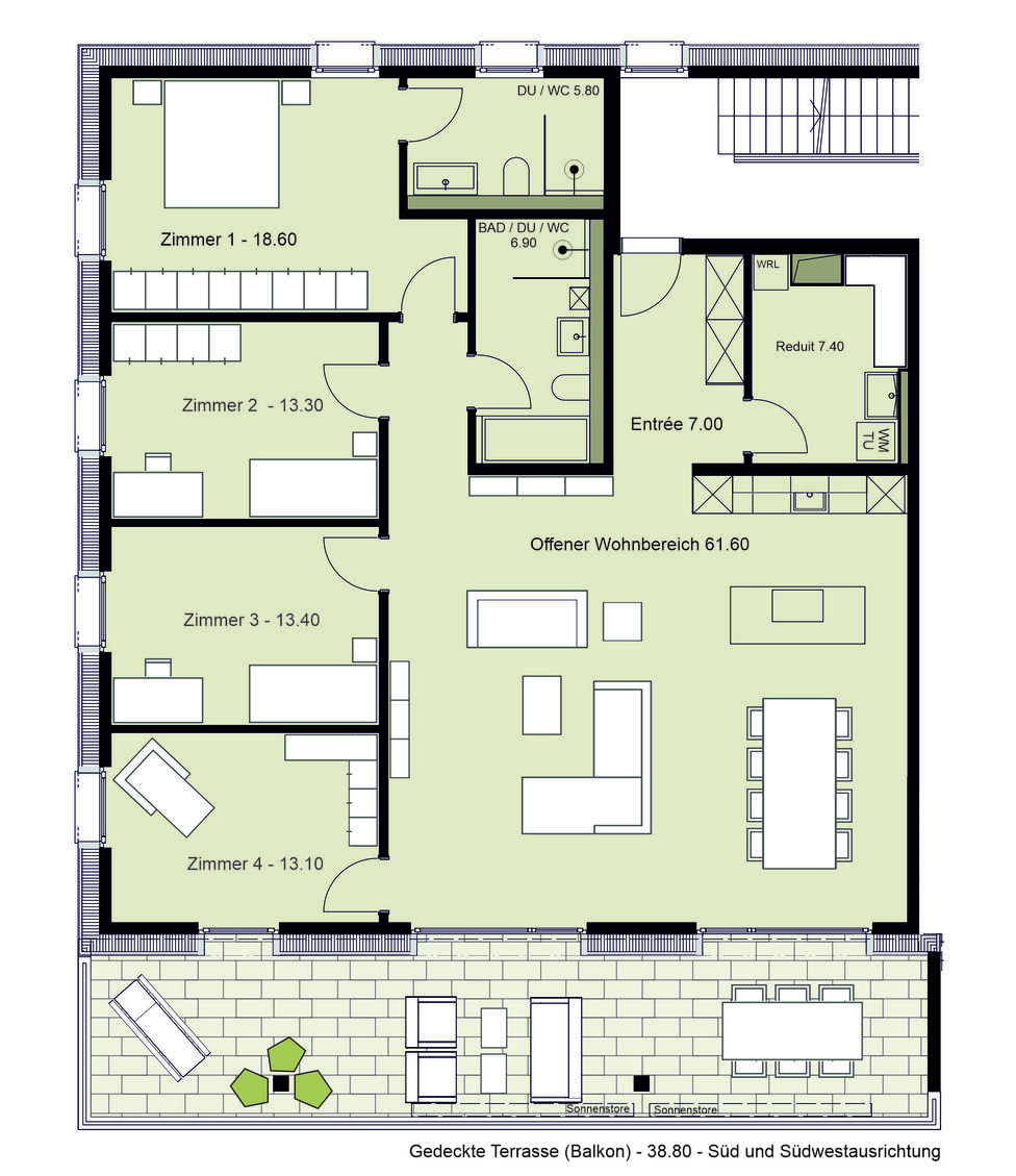 Grundriss Wohnung B4